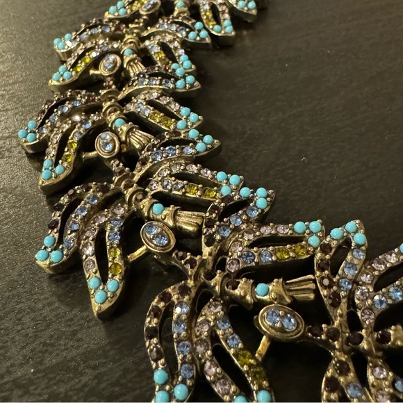 Art Nouveau Jewelled Dragonfly Bracelet (Art Deco, Fairycore, Exquisite) - Picture 4 of 11